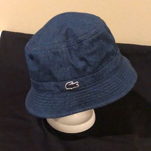 Lacoste denim bucket hat, size L